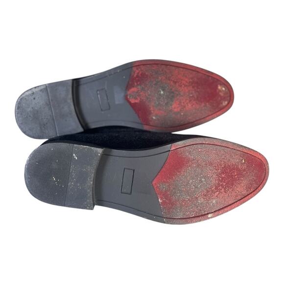 Enzo Romeo Men’s Black Velvet Slip On Dress Loafers Size 11 - Picture 6 of 9